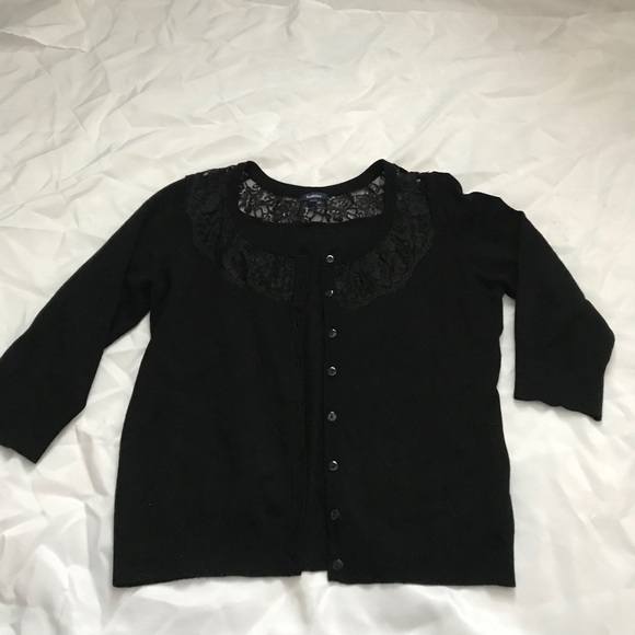 Black floral cartigan - Picture 1 of 3